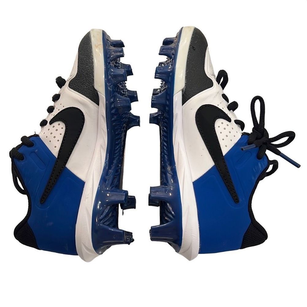 Nike Alpha Huarache Elite 2 Low Metal Baseball Cleats Blue White